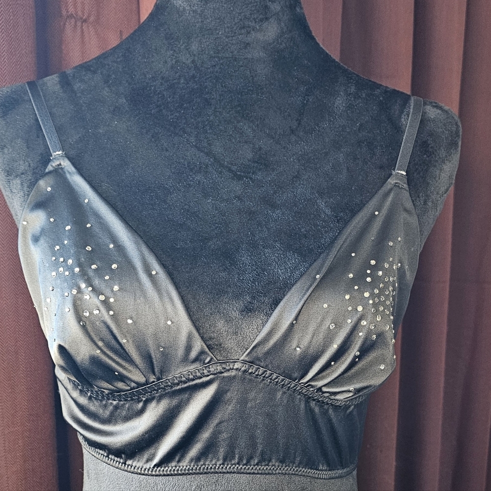 Victoria Secret Bralet Sz Med Black with rhinestones